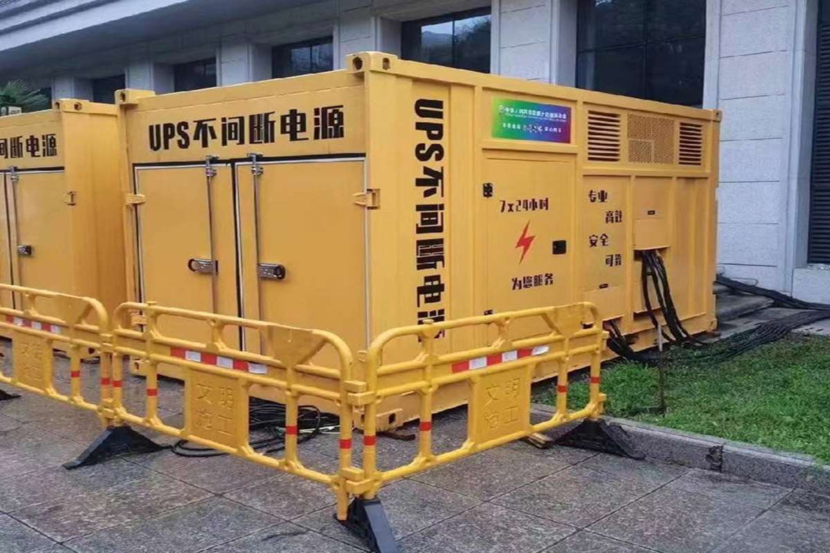 达州发电机租赁施工现场